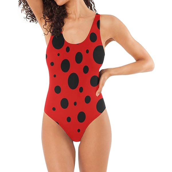 RPLIFE Colorful Polka Dots Women One-piece Bathing Suits
